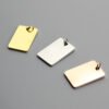 Rectangular stainless steel pendant