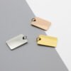 Rectangular stainless steel pendant