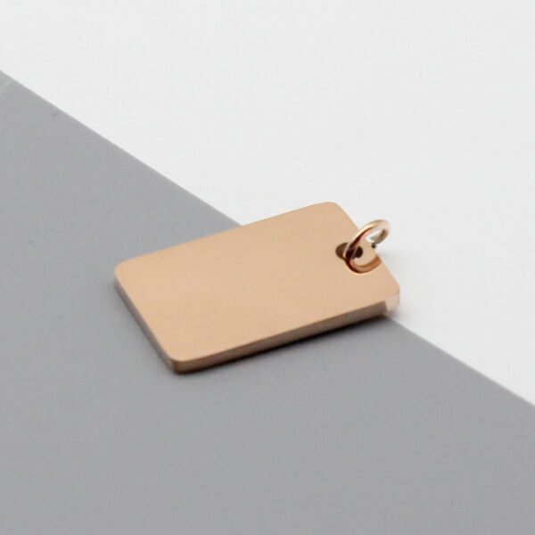 Rectangular stainless steel pendant