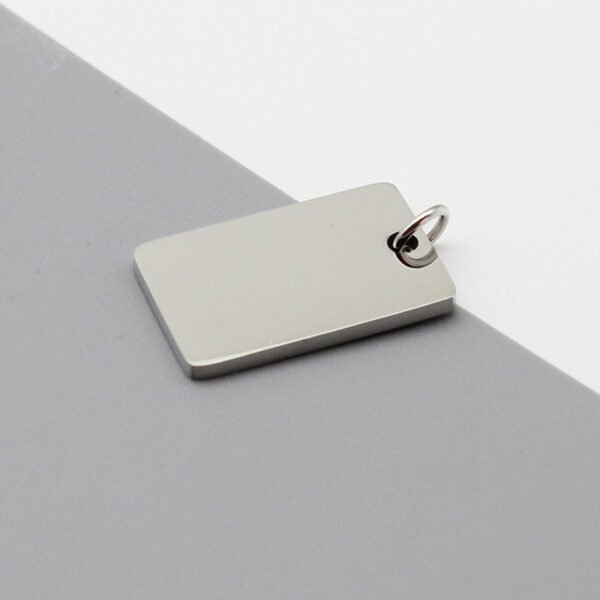 Rectangular stainless steel pendant