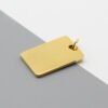 Rectangular stainless steel pendant