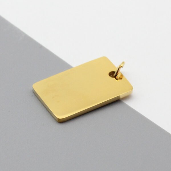 Rectangular stainless steel pendant