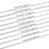 回型链 (4) Technical dimension catalog of wholesale stainless steel paperclip chains showing multiple wire diameters and link sizes from 4mm to 12mm.