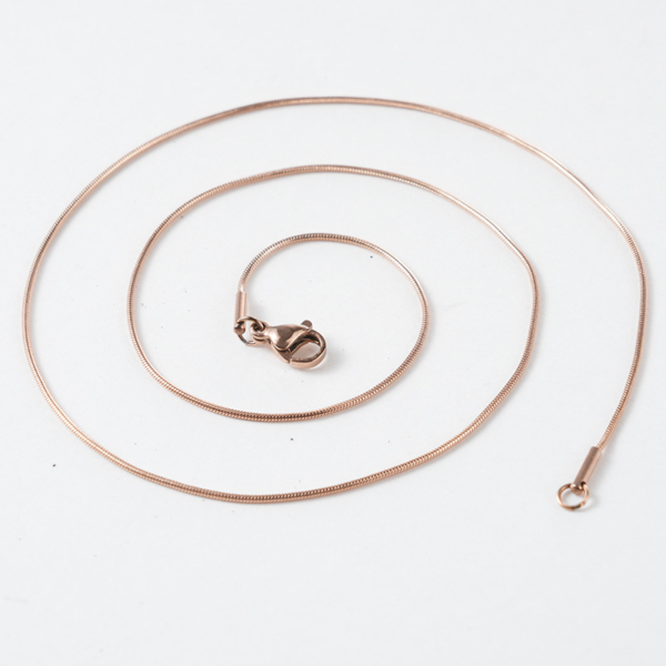 圆蛇链 (3) Wholesale Finished Stainless Steel Round Snake Chains, Bulk Multi-Size Beaded Liquid Necklaces with Lobster Clasps, Minimalist Layering Chain Jewelry Vendor