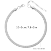 Stainless steel flat snake chain bracelet