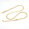 扁蛇链 Flat snake chain (16) Wholesale 18K gold plated stainless steel herringbone necklace flatly laid out with a lobster clasp and adjustable link extension chain.