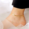 Stainless steel flat snake chain anklet