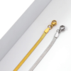 Stainless steel flat snake chain anklet