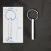 打孔长条钥匙扣 (2) Wholesale Stainless Steel Blank Bar Keychains, Rectangle 3D Vertical Pillar Key Rings for Laser Engraving & Custom Logos