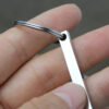 打孔长条钥匙扣 (8) Wholesale Stainless Steel Blank Bar Keychains, Rectangle 3D Vertical Pillar Key Rings for Laser Engraving & Custom Logos