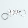 拼图钥匙扣 (18) Stainless Steel Puzzle Keychain – Custom Laser Engraved Couple Key Ring