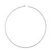 A sleek, natural-finish stainless steel box chain necklace with a lobster clasp, displayed lying flat in a circle against a clean white background.