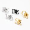 Stainless Steel Custom Initial Brooch Pins