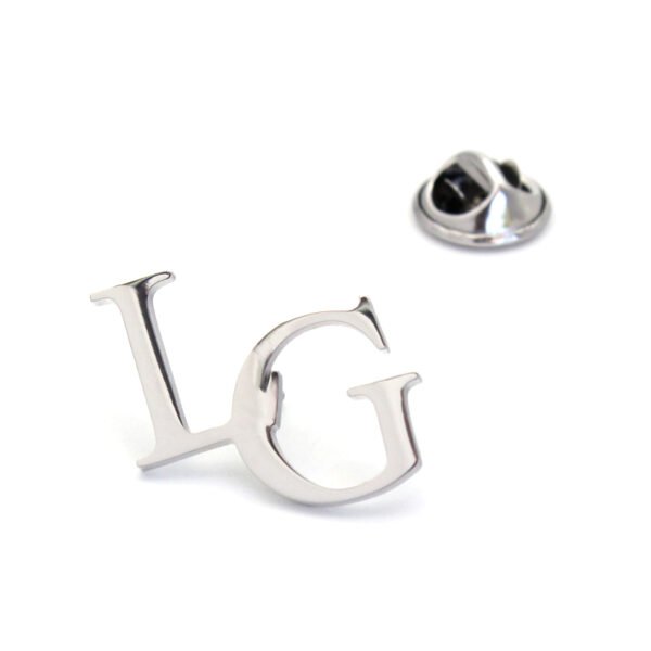 Stainless Steel Custom Initial Brooch Pins