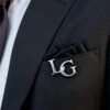 Stainless Steel Custom Initial Brooch Pins