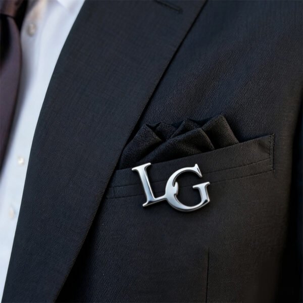 Stainless Steel Custom Initial Brooch Pins
