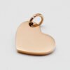 16×12偏孔小心形_0004_图层 3 A single blank finished rose gold plated stainless steel heart charm pendant with a top jump ring displayed flat on a clean backdrop.